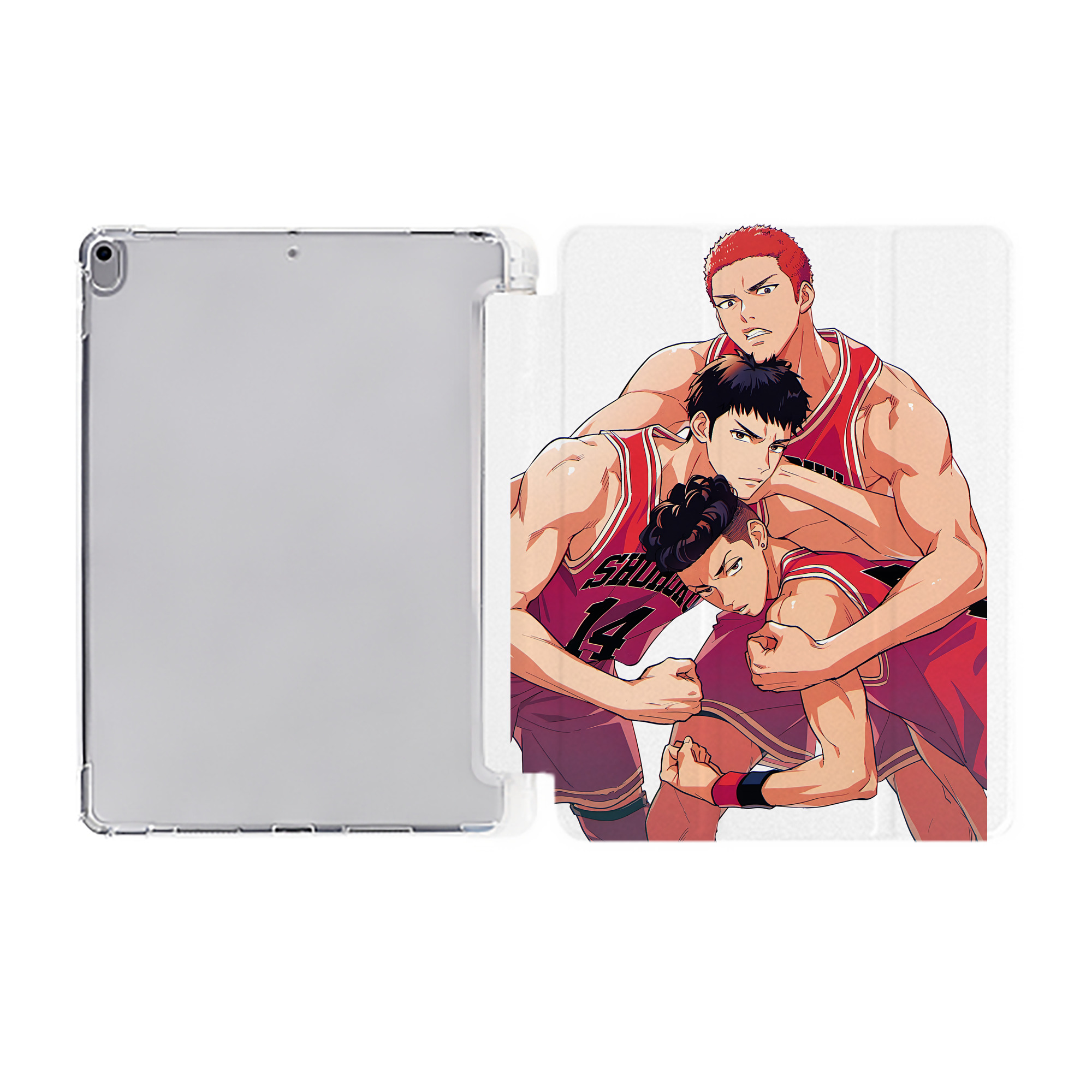 （画像用） SLAM DUNK／スラムダンク IPad ケース ペン収納付き 三つ折りスタンド PUレザー×シリコン 対応機種9.5/10.5/10.9インチ